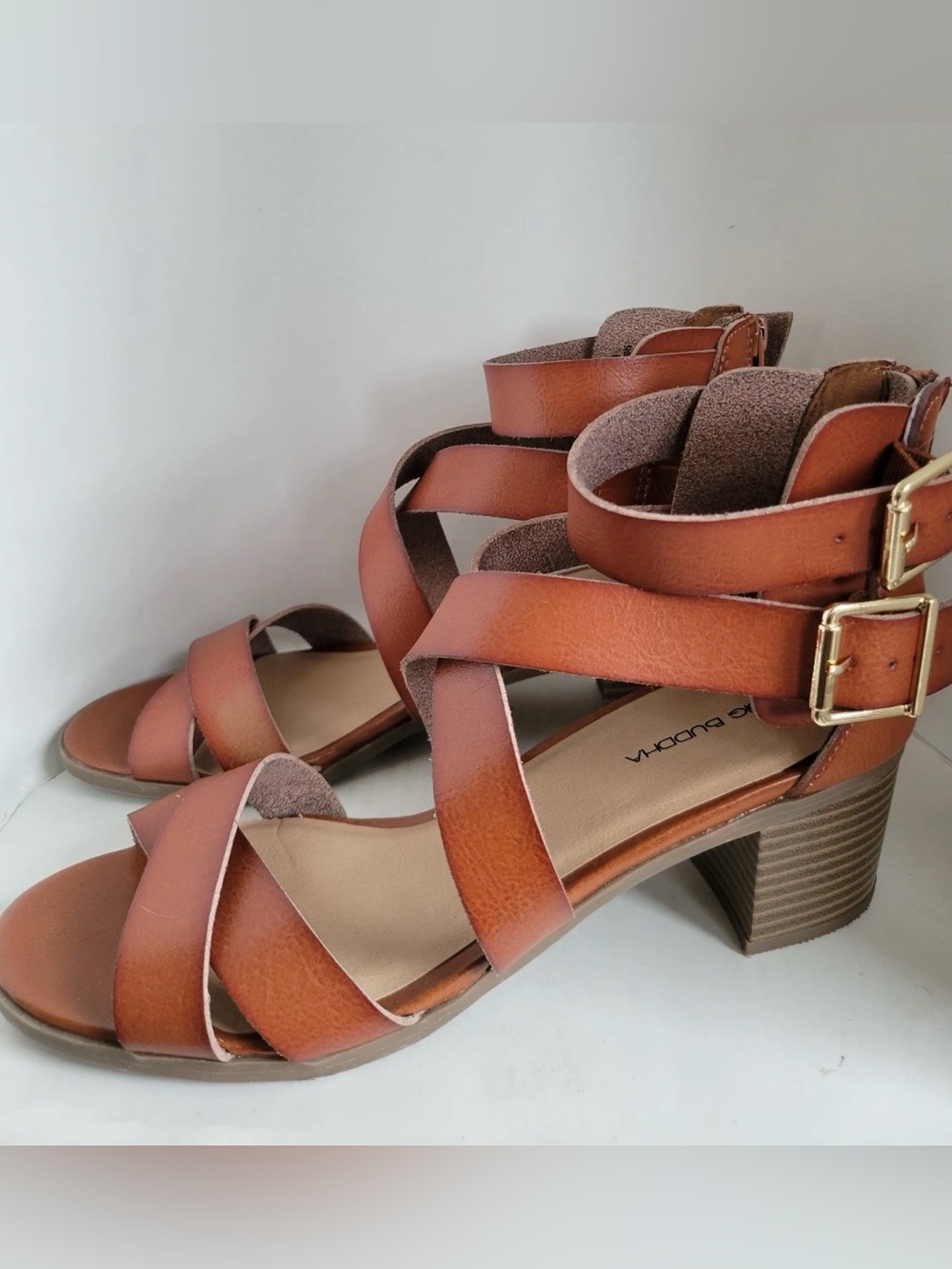 Big Buddah Women’s Gladiator Block Heels Size 9.5